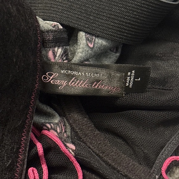 Victoria's Secret Butterfly VTG Corset Top Satin Lingerie Silky Thong Pajama Set - Picture 10 of 17